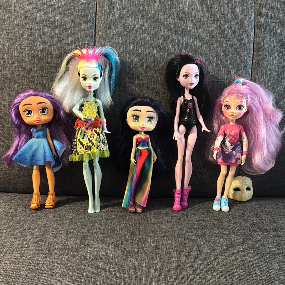 LOL, Boxy Girls & Failfix Kawaii.Qtee dolls, Set of 5